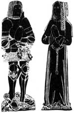 Unknown lady and knight, Darlton (c.1510).