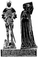 Sir Robert Strelley and Lady (1487 and 1458).