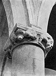 Carved pillar, Attenborough Church.