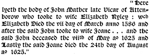 Mather inscription