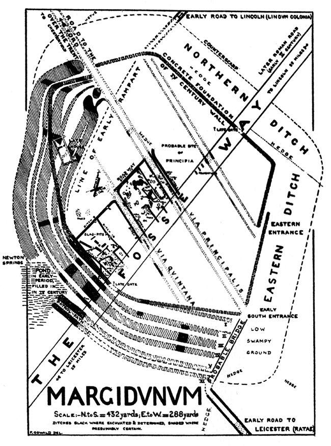 PLATE I. Plan of Margidunum.