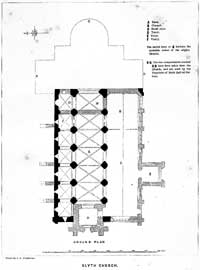 Plan of Blyth church, 1860.
