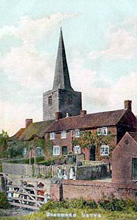 Bradmore church tower, c.1905.