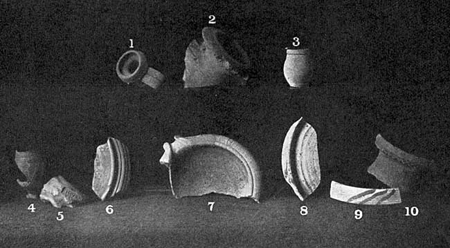 PLATE II. Romano-British pottery, found at Brough. Dark grey ware. 