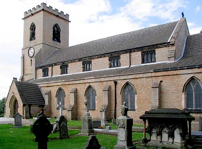 St Mary and All Souls, Bulwell was built 1849-50 by H I Stevens of Derby (photo: A Nicholson, 2005).