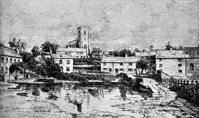 Bulwell from the Market Place — circa 1860.