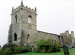 The medieval church has been a roofless ruin since 1892 (&copy;A Nicholson, 2003).