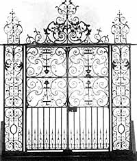 Wrought iron gates from Colwick Hall (now in Castle Museum).