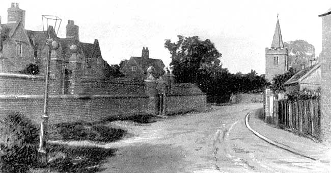 View down Church Lane, Cossall in 1900.