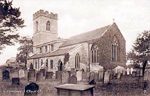 Cromwell church, c.1910. 