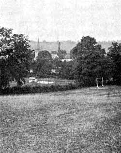 VIEW OF VILLAGE FROM MILL HILL.