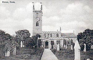 Elston church, c.1910. 