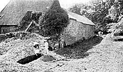 Excavating Greasley Castle in 1933.