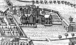 View of Haughton Hall, c. 1709.