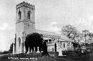 Hayton church, c.1910. 