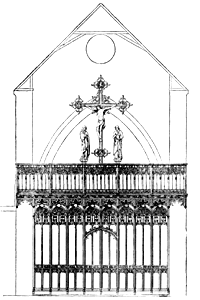 The Proposed Memorial Screen to be erected in Hucknall Torkard Church.