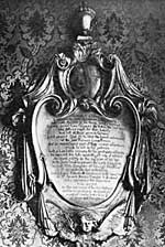 The Tablet in the Sanctuary erected to the memory of Richard Byron, the 2nd Lord, who died 1679.