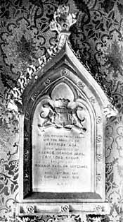 Monument in Hucknall church to Ada Lovelace, Lord Byron's daughter.