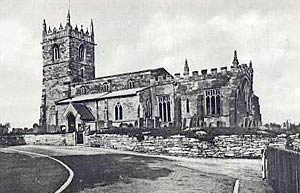 Kneesall church in the 1930s. 