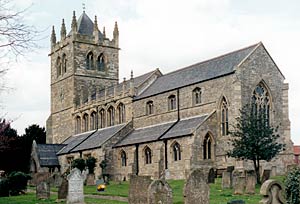 Laxton church in 2002. 