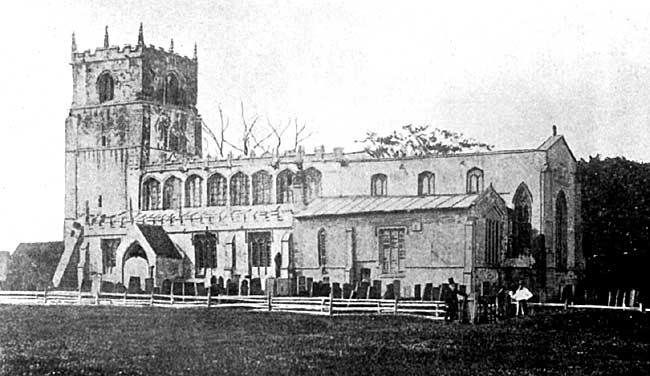 Laxton church prior to restoration