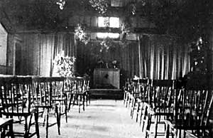 The temporary church hall at Lenton Abbey (S. Barnanabas). 