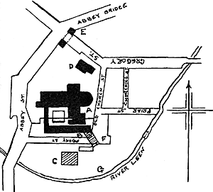 Plan of the Monastery Building, as approved by the late Rev. M. E. C. Waloott, F.S.A.
