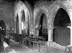 Interior of Lowdham church.