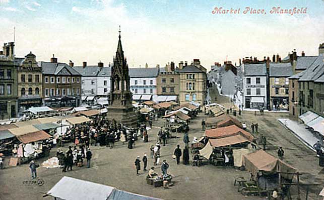 Mansfiedl market place, c.1910