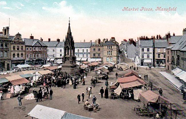 The Market Place, Mansfield, c.1910. 