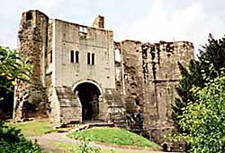 The early 12th century gatehouse at Newark Castle,