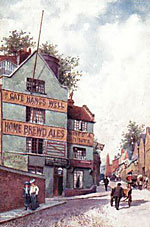 The Gate Hangs Well as depicted on a Tuck's postcard from the early 1900s. 