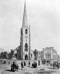 St Peter's church, c.1860.