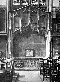 Tomb in north transept.
