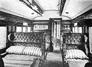 View of new bogie family sleeping carriage. 