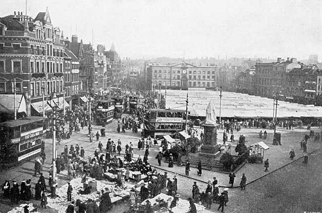 THE GREAT MARKET PLACE (The appearance of which will shortly be entirely altered by the New Exchange Building now in course of erection).
