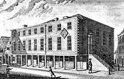 Town Hall and prison, 1791 (by Thomas Wigley).