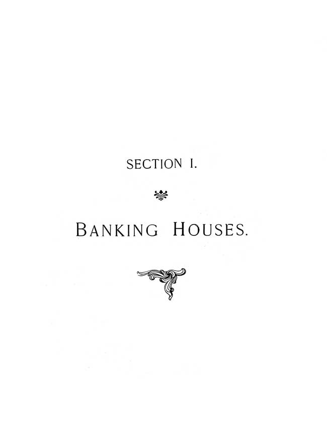 Section 1. Banking Houses