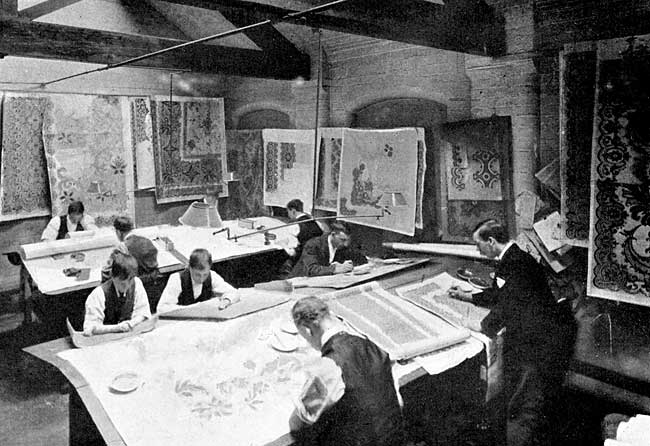 No. 2 Drafting Room, New Basford, showing Draughtsmen at work.