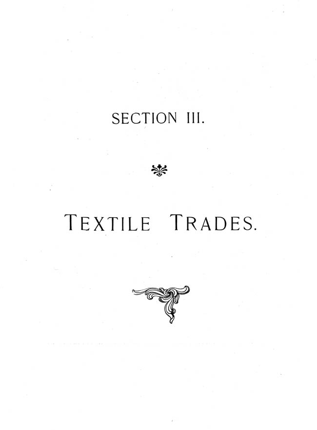 section III. Textile Trades