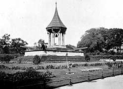 Chinese Bell Pagoda in the Arboretum in the 1920s.