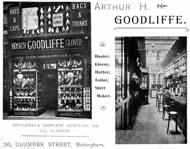 Advert for Arthur H Goodliffe