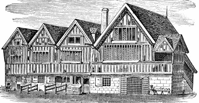 Drawing of the Old Guild Hall in 1741