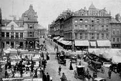 Market Street from the Market Square in 1898.