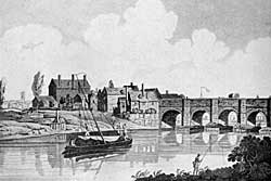 Old Trent Bridge, c.1815.