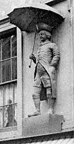 Statue of Jonas Hanway. 9, Pelham Street.