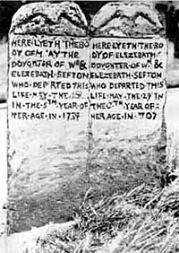 Unique tombstone in St. Mary's Churchyard