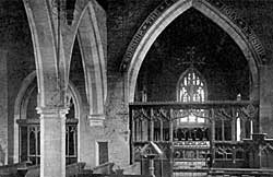 Interior of Nuthall Church.