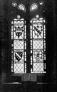 Armorial window, Nuthall Church.