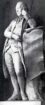 Statue of William Denison by Nollekens.